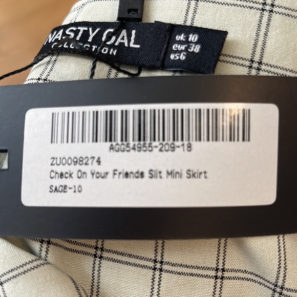Nasty Gal checkered slit Mini Skirt - Picture 6 of 6